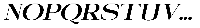 Galnery Bold Expanded Slanted Font UPPERCASE