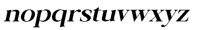 Galnery Bold Expanded Slanted Font LOWERCASE