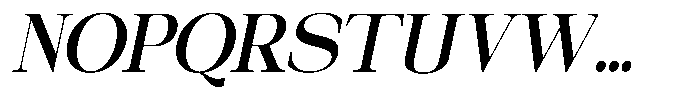 Galnery Bold Extra Condensed Slanted Font UPPERCASE