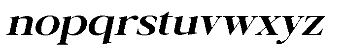 Galnery Bold Extra Exp Slanted Font LOWERCASE