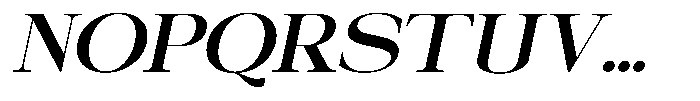 Galnery Bold Semi Exp Slanted Font UPPERCASE