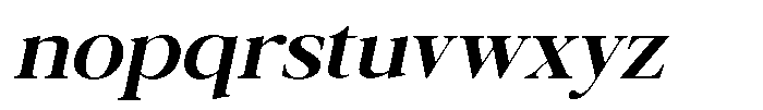 Galnery Bold Semi Exp Slanted Font LOWERCASE