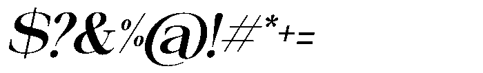 Galnery Bold Slanted Font OTHER CHARS