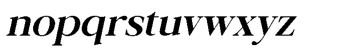 Galnery Bold Slanted Font LOWERCASE