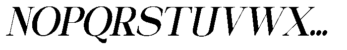 Galnery Bold Ultra Condensed Slanted Font UPPERCASE