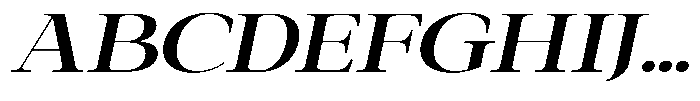 Galnery Bold Ultra Exp Slanted Font UPPERCASE