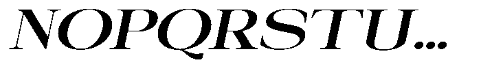 Galnery Bold Ultra Exp Slanted Font UPPERCASE