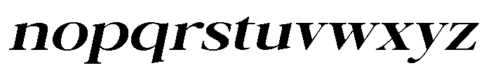 Galnery Bold Ultra Exp Slanted Font LOWERCASE