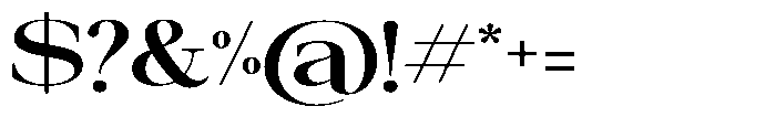 Galnery Bold Ultra Exp Font OTHER CHARS