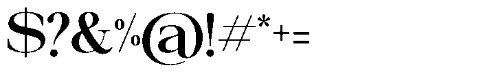 Galnery Bold Font OTHER CHARS