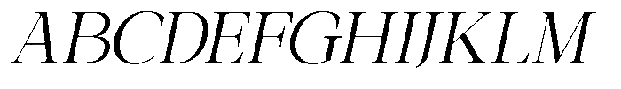 Galnery Condensed Slanted Font UPPERCASE