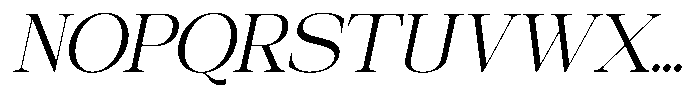 Galnery Condensed Slanted Font UPPERCASE