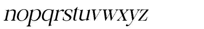 Galnery Condensed Slanted Font LOWERCASE