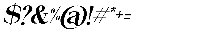 Galnery Extra Bold Condensed Slanted Font OTHER CHARS