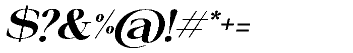 Galnery Extra Bold Expanded Slanted Font OTHER CHARS