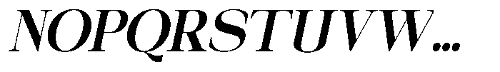 Galnery Extra Bold Extra Condensed Slanted Font UPPERCASE