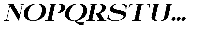 Galnery Extra Bold Extra Exp Slanted Font UPPERCASE
