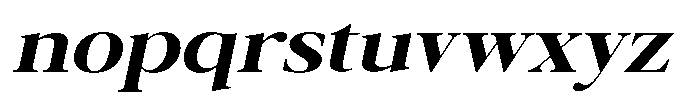 Galnery Extra Bold Extra Exp Slanted Font LOWERCASE