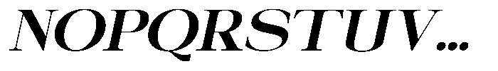 Galnery Extra Bold Semi Exp Slanted Font UPPERCASE