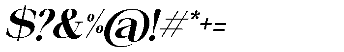 Galnery Extra Bold Slanted Font OTHER CHARS