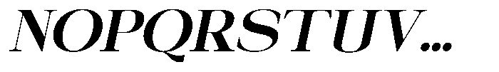Galnery Extra Bold Slanted Font UPPERCASE