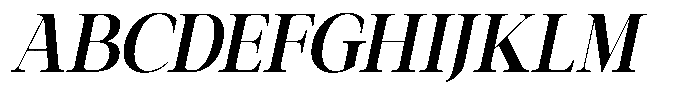 Galnery Extra Bold Ultra Condensed Slanted Font UPPERCASE