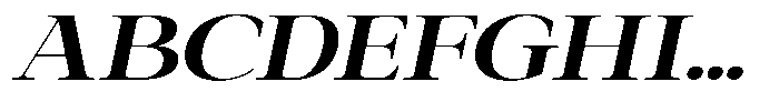 Galnery Extra Bold Ultra Exp Slanted Font UPPERCASE
