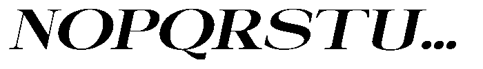 Galnery Extra Bold Ultra Exp Slanted Font UPPERCASE