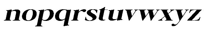 Galnery Extra Bold Ultra Exp Slanted Font LOWERCASE