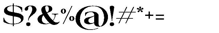 Galnery Extra Bold Ultra Exp Font OTHER CHARS