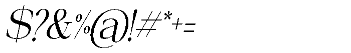 Galnery Extra Condensed Slanted Font OTHER CHARS