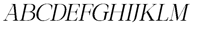 Galnery Extra Condensed Slanted Font UPPERCASE