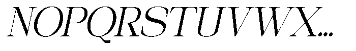 Galnery Extra Condensed Slanted Font UPPERCASE