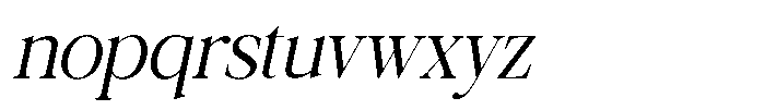Galnery Extra Condensed Slanted Font LOWERCASE