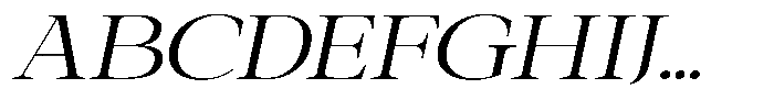 Galnery Extra Exp Slanted Font UPPERCASE