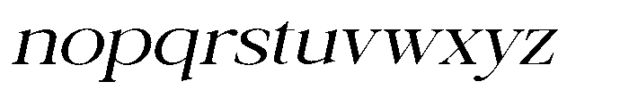 Galnery Extra Exp Slanted Font LOWERCASE