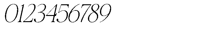 Galnery Extra Light Condensed Slanted Font OTHER CHARS