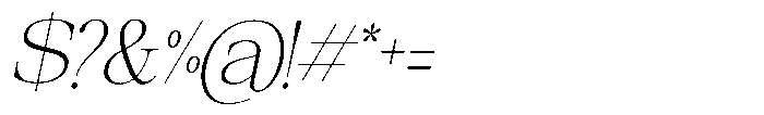 Galnery Extra Light Condensed Slanted Font OTHER CHARS