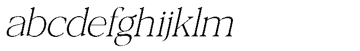 Galnery Extra Light Condensed Slanted FONT
