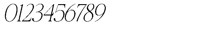 Galnery Extra Light Extra Condensed Slanted Font OTHER CHARS