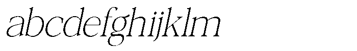 Galnery Extra Light Extra Condensed Slanted FONT