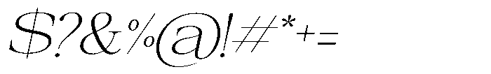 Galnery Extra Light Extra Exp Slanted Font OTHER CHARS
