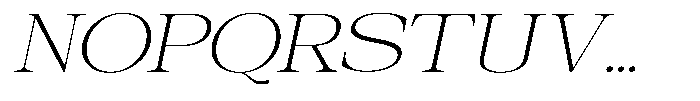 Galnery Extra Light Extra Exp Slanted Font UPPERCASE