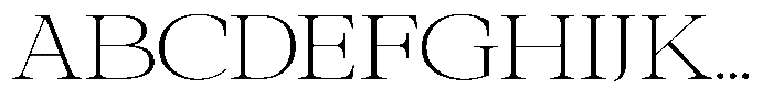 Galnery Extra Light Extra Exp Font UPPERCASE