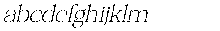 Galnery Extra Light Semi Condensed Slanted FONT