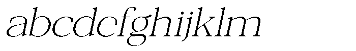 Galnery Extra Light Semi Exp Slanted FONT
