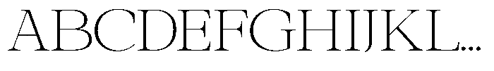 Galnery Extra Light Semi Exp Font UPPERCASE