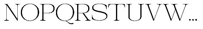 Galnery Extra Light Semi Exp Font UPPERCASE