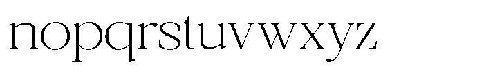 Galnery Extra Light Semi Exp Font LOWERCASE