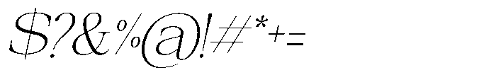 Galnery Extra Light Slanted Font OTHER CHARS
